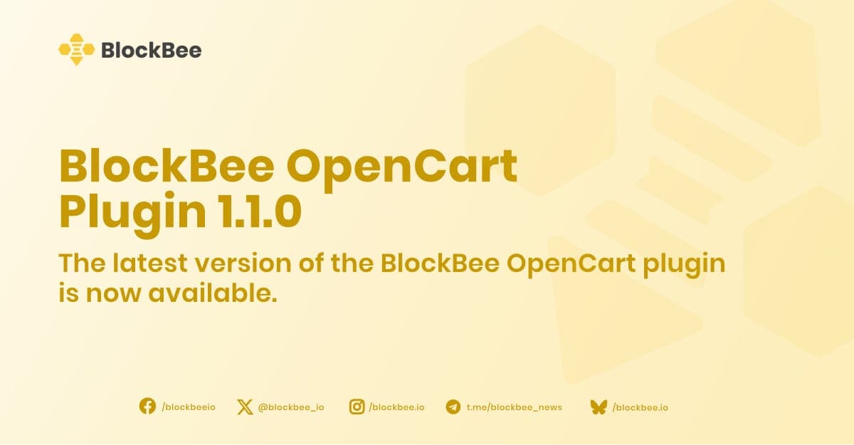 BlockBee OpenCart Plugin 1.1.0