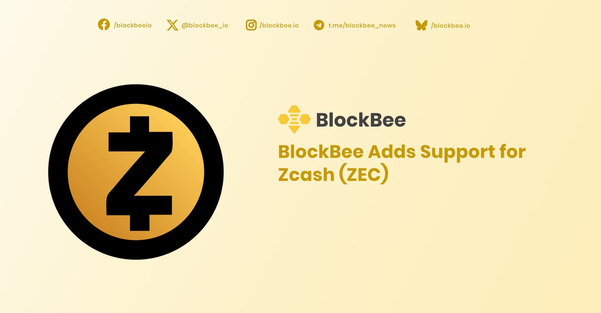 BlockBee Adds Support for Zcash (ZEC)