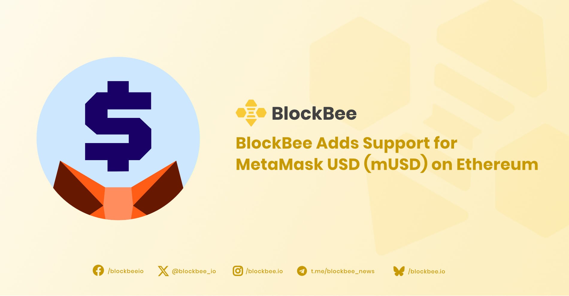 BlockBee Adds Support for MetaMask USD (mUSD) on Ethereum