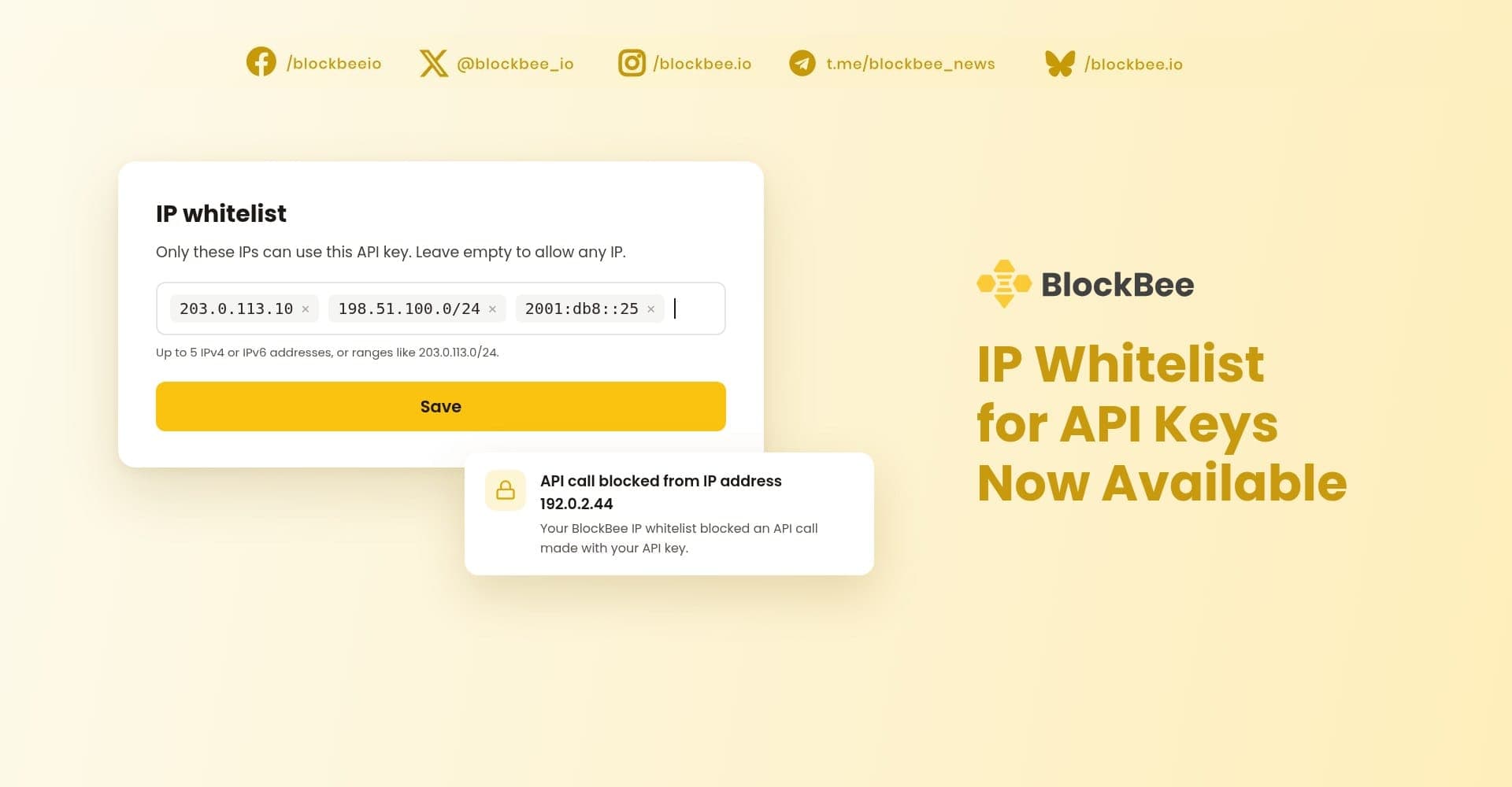 IP Whitelist for API Keys Now Available