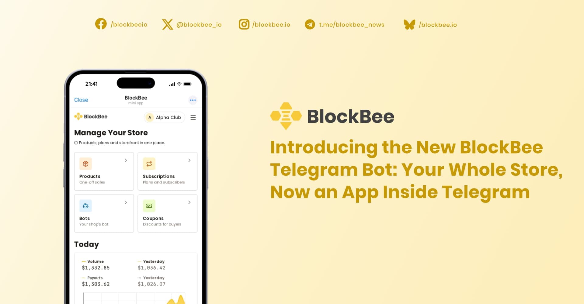 Introducing the New BlockBee Telegram Bot: Your Whole Store, Now an App Inside Telegram