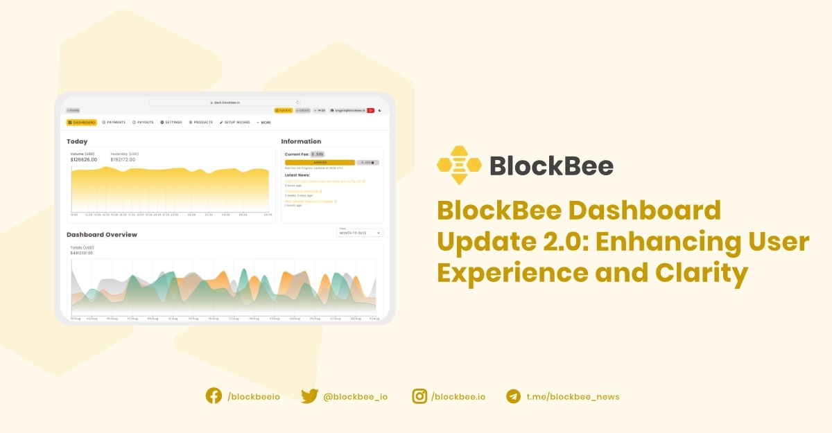 BlockBee Dashboard Update 2.0: Enhancing User Experience and Clarity