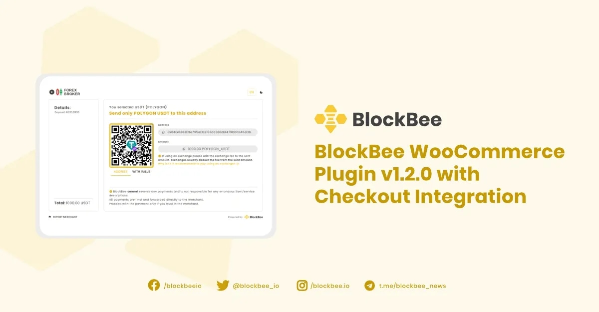 BlockBee WooCommerce Plugin v1.2.0 with Checkout Integration