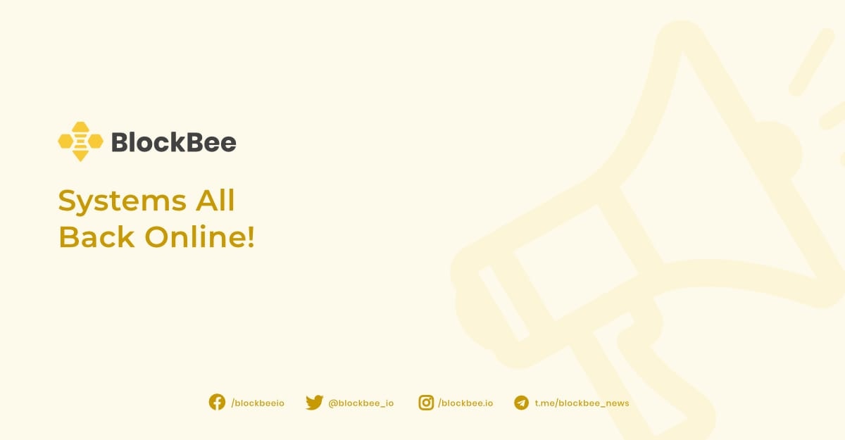 BlockBee's Systems are All Back Online!