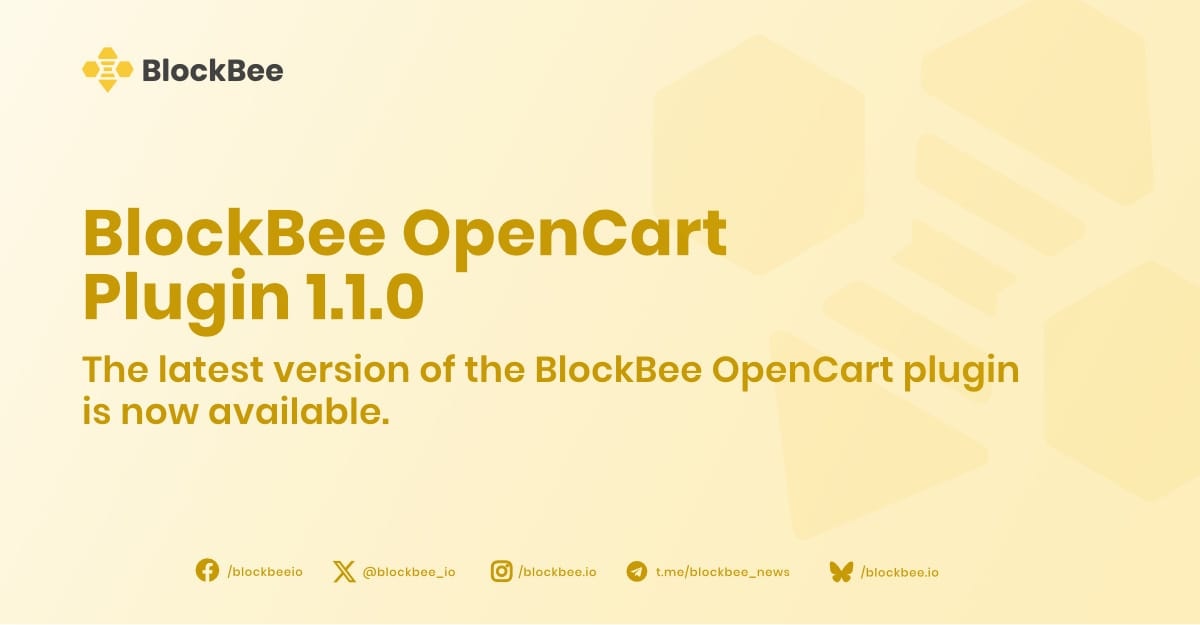 BlockBee OpenCart Plugin 1.1.0