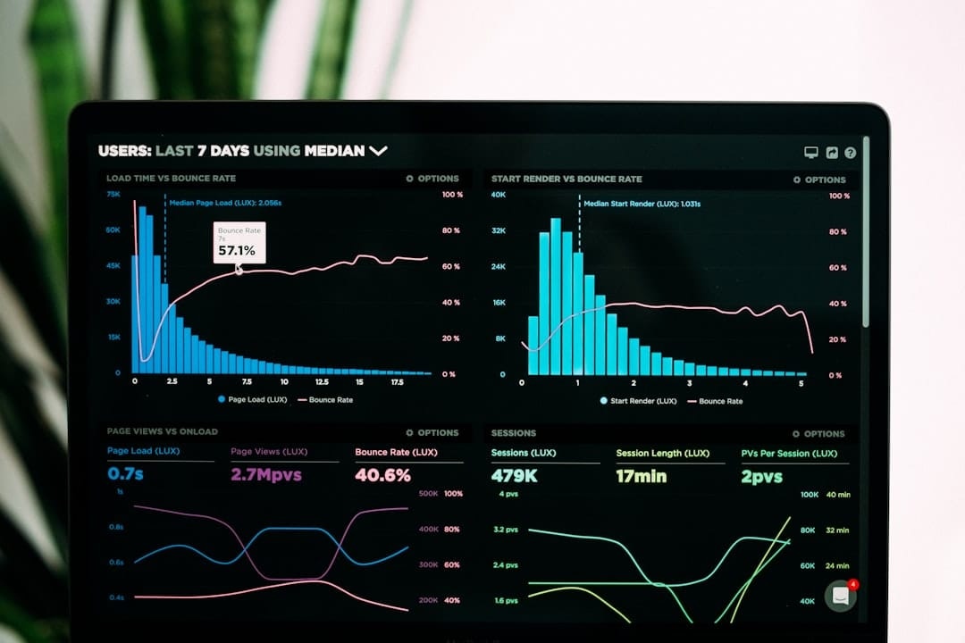 Ecommerce manager reviewing a Magento-style admin dashboard on a laptop