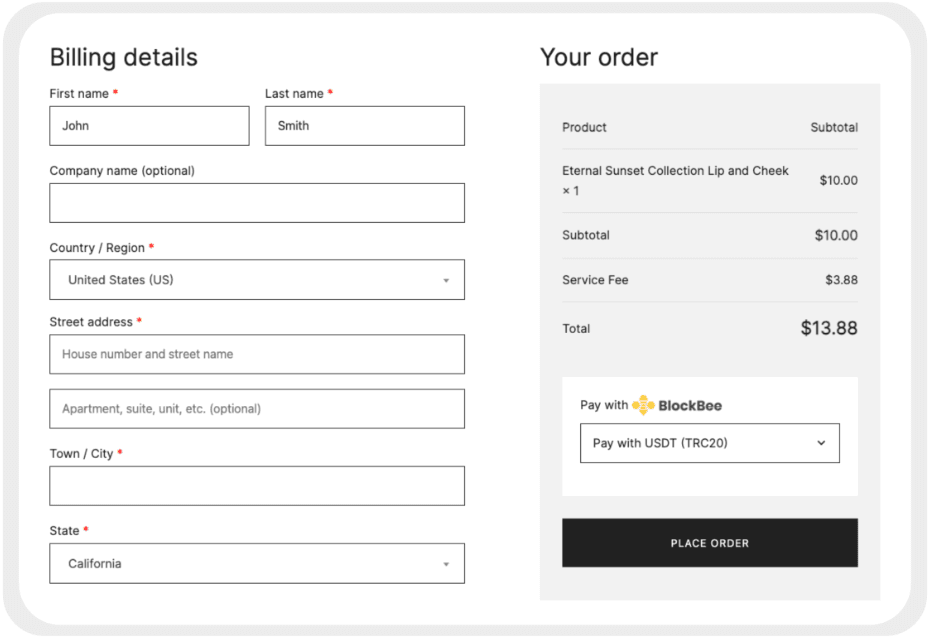 BlockBee E-Commerce Checkout