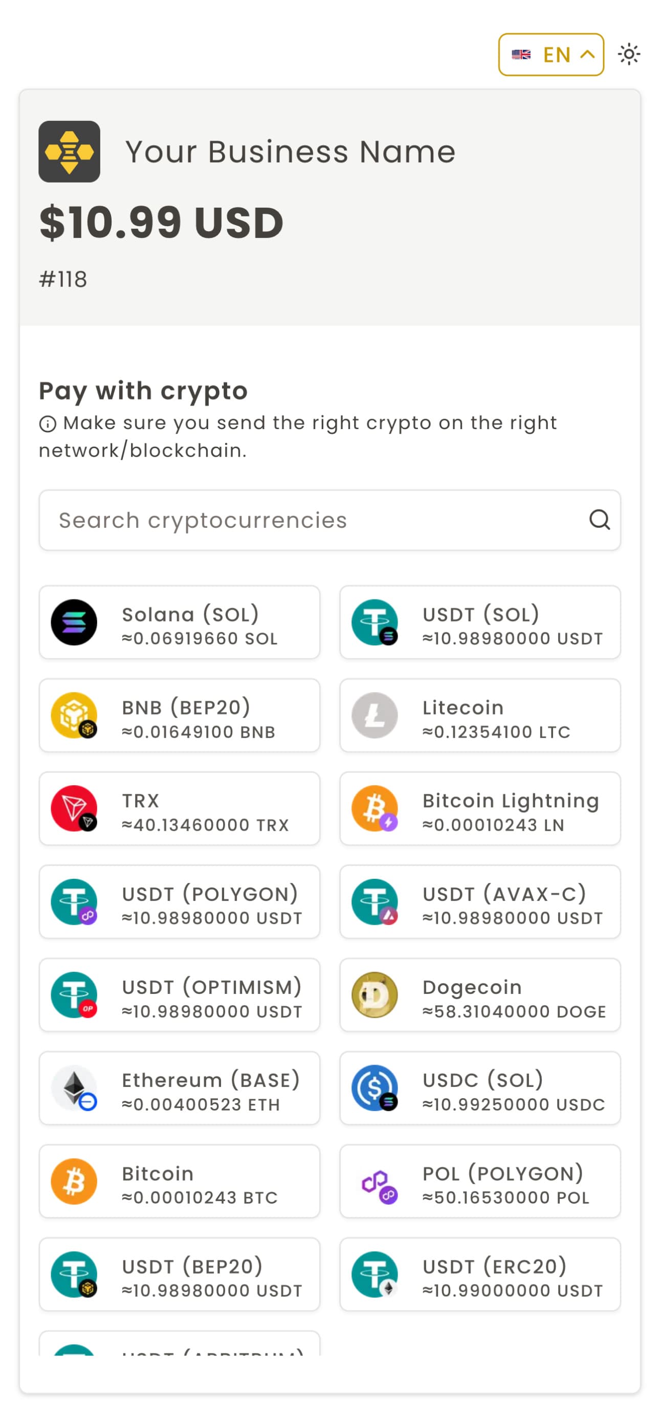 Payment Demo Step 1