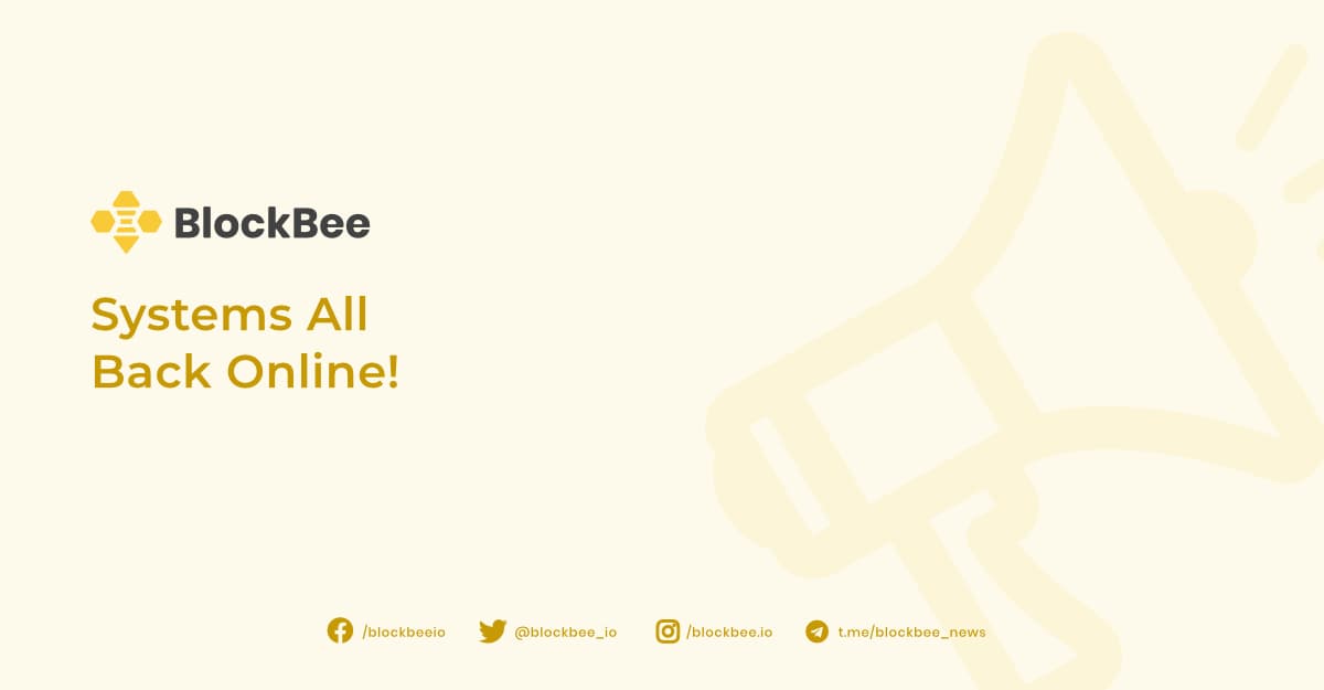 BlockBee's Systems are All Back Online!