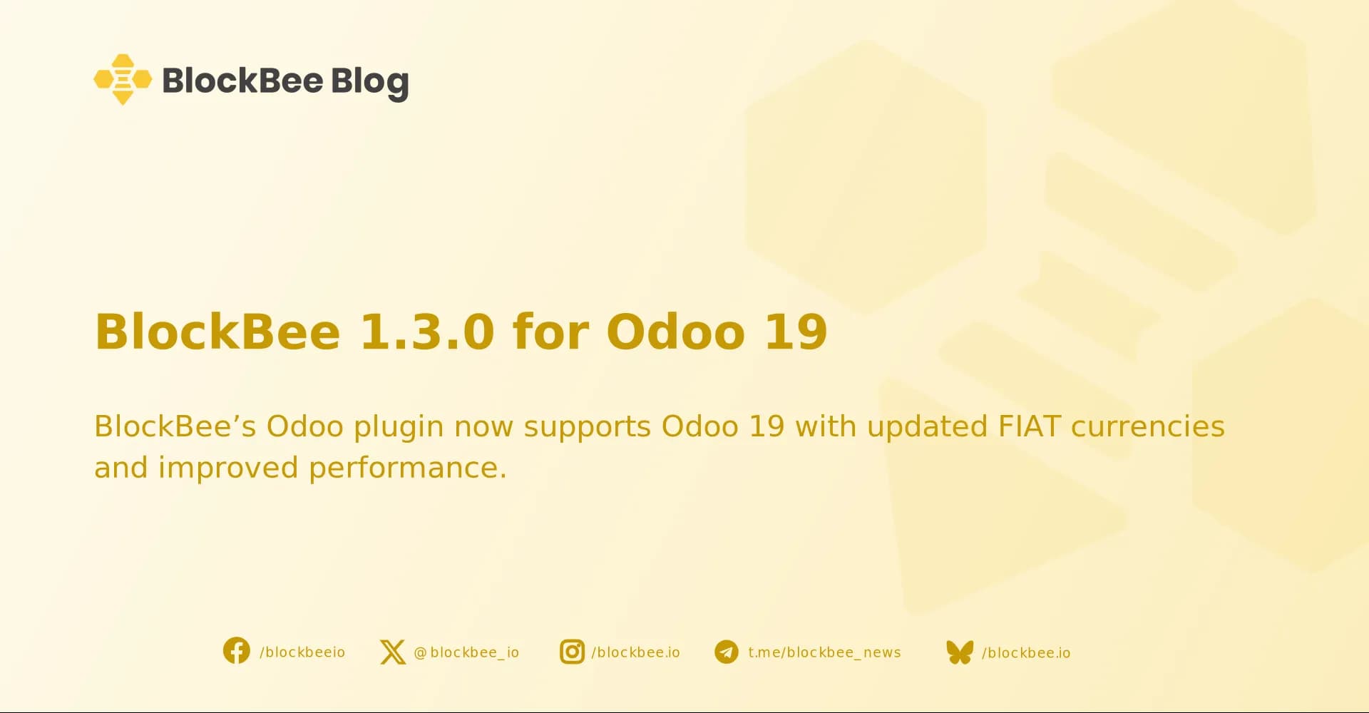 BlockBee 1.3.0 for Odoo 19