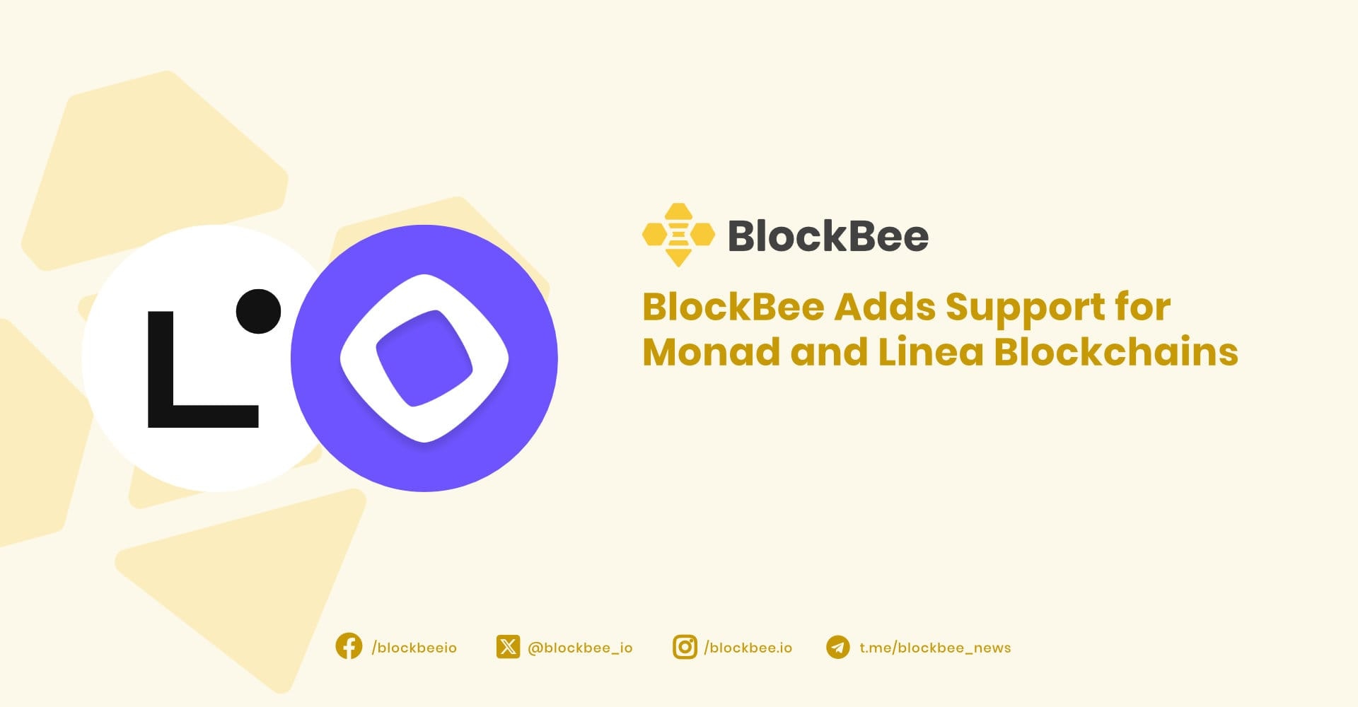 BlockBee Adds Support for Monad and Linea Blockchains