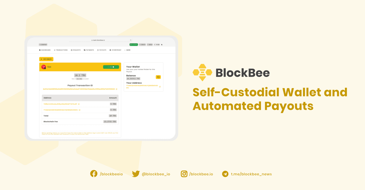 Self-custodial wallet and automated payouts