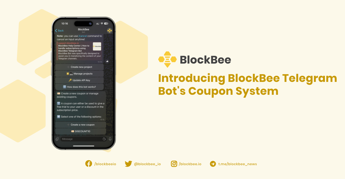 Introducing BlockBee Telegram Bot's Coupon System